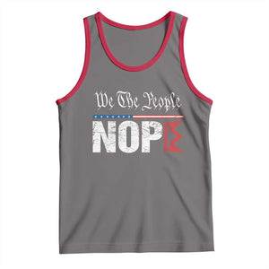 We The People Say Nope Tank Top Retro Patriotic No Kings Political Satire TS02 Deep Heather Red Print Your Wear