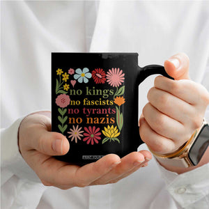 No Kings No Fascists No Tyrants No Nazis Coffee Mug Subtle Resist Retro Boho Floral TS02 Print Your Wear
