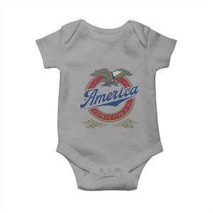 America Since 1776 Baby Onesie 4th of July Retro Vintage Patriotic Eagle Pride TS02 Sport Gray Print Your Wear