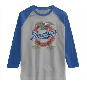 America Since 1776 Raglan Shirt 4th of July Retro Vintage Patriotic Eagle Pride TS02 Sport Gray Royal Print Your Wear