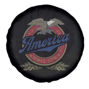 America Since 1776 Spare Tire Cover 4th of July Retro Vintage Patriotic Eagle Pride TS02 Print Your Wear