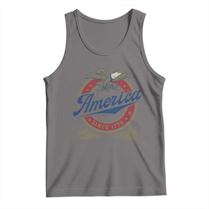 America Since 1776 Tank Top 4th of July Retro Vintage Patriotic Eagle Pride TS02 Deep Heather Print Your Wear