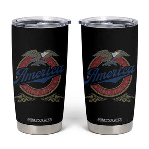 America Since 1776 Tumbler Cup 4th of July Retro Vintage Patriotic Eagle Pride TS02 Black Print Your Wear