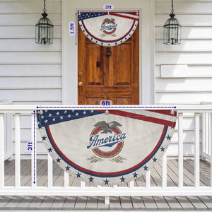 America Since 1776 Patriotic Fan Flag 4th of July Retro Vintage Eagle Pride