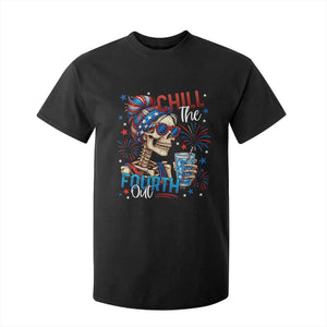 Chill the Fourth Out Skeleton T Shirt For Kid Funny Patriotic 4th of July Fireworks Party TS02 Black Print Your Wear