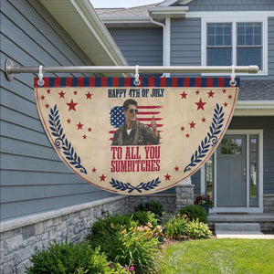 Happy 4th of July To All You Sumbitches Graphic Patriotic Fan Flag Funny Fighter Pilot Retro Action Movie Humor Inspo