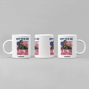 Happy 4th of July To All You Sumbitches Patriotic Graphic Coffee Mug Funny Fighter Pilot Retro Action Movie Humor Inspo TS02 Print Your Wear