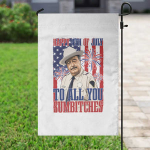 Happy 4th of July To All You Sumbitches Funny Sheriff Patriotic Graphic Garden Flag Retro Movie Quote Inspo Country Humor TS02 Print Your Wear