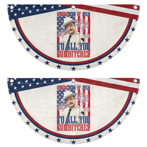 Happy 4th of July To All You Sumbitches Funny Sheriff Graphic Patriotic Fan Flag Retro Movie Quote Inspo Country Humor