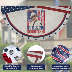 Happy 4th of July To All You Sumbitches Funny Sheriff Graphic Patriotic Fan Flag Retro Movie Quote Inspo Country Humor