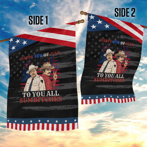 Happy 4th of July To All You Sumbitches Country Humor Patriotic Garden Flag Vintage Southern Cowboy Graphic