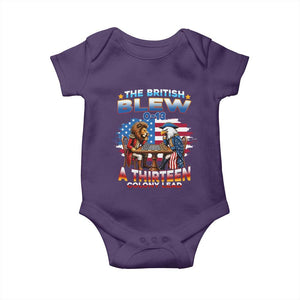 The British Blew A Thirteen Colony Lead 0-13 Lion vs Eagle Baby Onesie Chess Match Patriotic 4th of July Funny History Graphic
