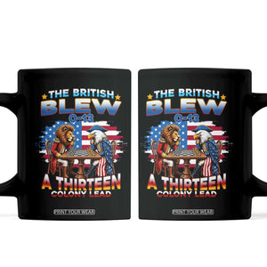 The British Blew A Thirteen Colony Lead 0-13 Lion vs Eagle Coffee Mug Chess Match Patriotic 4th of July Funny History Graphic