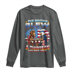 The British Blew A Thirteen Colony Lead 0-13 Lion vs Eagle Long Sleeve Shirt Chess Match Patriotic 4th of July Funny History Graphic