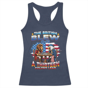 The British Blew A Thirteen Colony Lead 0-13 Lion vs Eagle Racerback Tank Top Chess Match Patriotic 4th of July Funny History Graphic