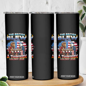 The British Blew A Thirteen Colony Lead 0-13 Lion vs Eagle Skinny Tumbler Chess Match Patriotic 4th of July Funny History Graphic