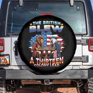 The British Blew A Thirteen Colony Lead 0-13 Lion vs Eagle Spare Tire Cover Chess Match Patriotic 4th of July Funny History Graphic