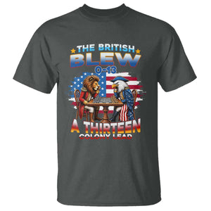The British Blew A Thirteen Colony Lead 0-13 Lion vs Eagle T Shirt Chess Match Patriotic 4th of July Funny History Graphic