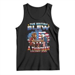 The British Blew A Thirteen Colony Lead 0-13 Lion vs Eagle Tank Top Chess Match Patriotic 4th of July Funny History Graphic
