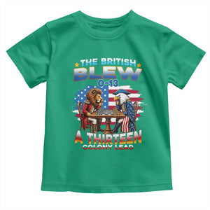The British Blew A Thirteen Colony Lead 0-13 Lion vs Eagle Toddler T Shirt Chess Match Patriotic 4th of July Funny History Graphic