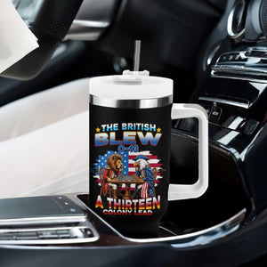 The British Blew A Thirteen Colony Lead 0-13 Lion vs Eagle Tumbler With Handle Chess Match Patriotic 4th of July Funny History Graphic