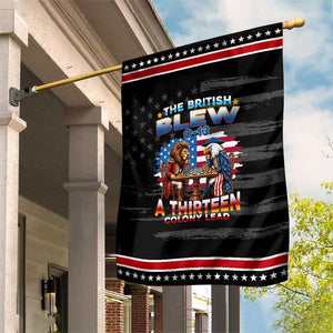 The British Blew A Thirteen Colony Lead 0-13 Lion vs Eagle Patriotic Garden Flag Chess Match 4th of July Funny History Graphic