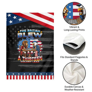 The British Blew A Thirteen Colony Lead 0-13 Lion vs Eagle Patriotic Garden Flag Chess Match 4th of July Funny History Graphic