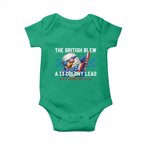 The British Blew A 13 Colony Lead Dabbing Eagle Baby Onesie Funny Patriotic 4th of July History Humor Graphic