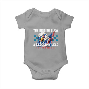 The British Blew A 13 Colony Lead Dabbing Eagle Baby Onesie Funny Patriotic 4th of July History Humor Graphic