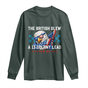 The British Blew A 13 Colony Lead Dabbing Eagle Long Sleeve Shirt Funny Patriotic 4th of July History Humor Graphic