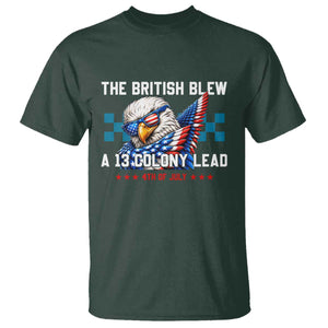 The British Blew A 13 Colony Lead Dabbing Eagle T Shirt Funny Patriotic 4th of July History Humor Graphic