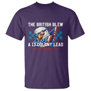 The British Blew A 13 Colony Lead Dabbing Eagle T Shirt Funny Patriotic 4th of July History Humor Graphic