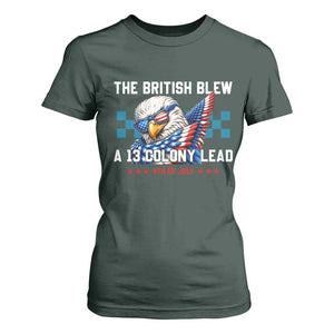 The British Blew A 13 Colony Lead Dabbing Eagle T Shirt For Women Funny Patriotic 4th of July History Humor Graphic