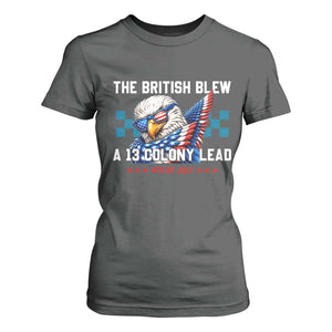 The British Blew A 13 Colony Lead Dabbing Eagle T Shirt For Women Funny Patriotic 4th of July History Humor Graphic