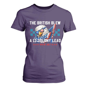 The British Blew A 13 Colony Lead Dabbing Eagle T Shirt For Women Funny Patriotic 4th of July History Humor Graphic