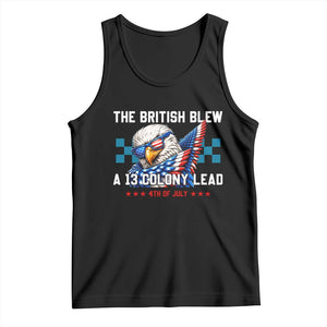 The British Blew A 13 Colony Lead Dabbing Eagle Tank Top Funny Patriotic 4th of July History Humor Graphic