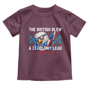 The British Blew A 13 Colony Lead Dabbing Eagle Toddler T Shirt Funny Patriotic 4th of July History Humor Graphic