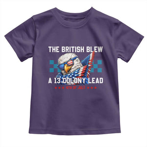 The British Blew A 13 Colony Lead Dabbing Eagle Toddler T Shirt Funny Patriotic 4th of July History Humor Graphic