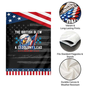 The British Blew A 13 Colony Lead Dabbing Eagle Patriotic Garden Flag Funny 4th of July History Humor Graphic