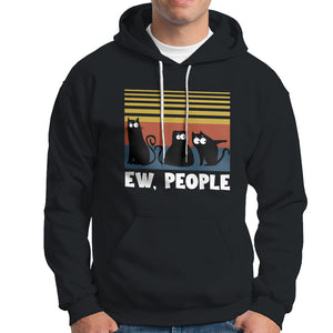 Sarcastic Cat Hoodie Ew People Hater TS02 Charcoal Printyourwear