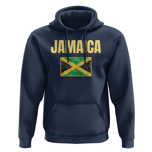 Retro Jamaica Hoodie Tropical Jamaican Flag TS02 Navy Print Your Wear