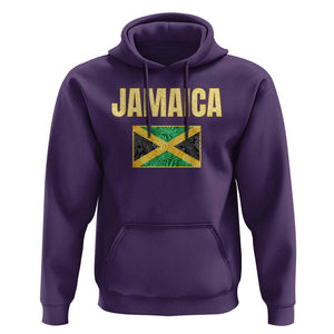 Retro Jamaica Hoodie Tropical Jamaican Flag TS02 Purple Print Your Wear