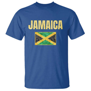 Retro Jamaica T Shirt Tropical Jamaican Flag TS02 Royal Blue Print Your Wear