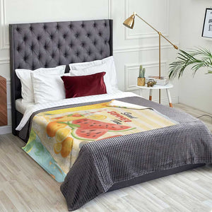 Sweet Summer Time Citrus Fruit Cocktails Poolside Beach Throw Blanket