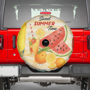 Sweet Summer Time Citrus Fruit Cocktails Poolside Beach Spare Tire Cover TS02 Pastel Yellow Print Your Wear