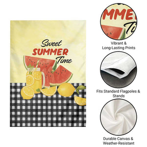 Sweet Summer Time Watermelon Lemon Mason Jar Gingham Garden Flag Rustic Country Aesthetics TS02 Print Your Wear