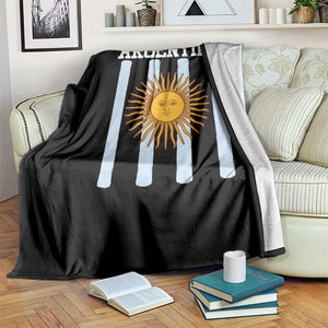Argentina Sun of May Flag Retro Graphic Throw Blanket Patriotic Argentine Heritage Pride Souvenir TS02 Print Your Wear
