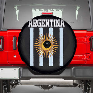 Argentina Sun of May Flag Retro Graphic Spare Tire Cover Patriotic Argentine Heritage Pride Souvenir TS02 Black Print Your Wear