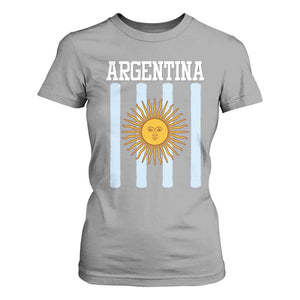 Argentina Sun of May Flag Retro Graphic T Shirt For Women Patriotic Argentine Heritage Pride Souvenir TS02 Sport Gray Print Your Wear