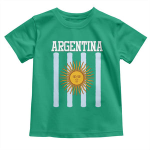 Argentina Sun of May Flag Retro Graphic Toddler T Shirt Patriotic Argentine Heritage Pride Souvenir TS02 Irish Green Print Your Wear
